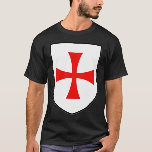 Knight Templar Flag Order of Solomon's Temple app T-shirt (Voorkant)