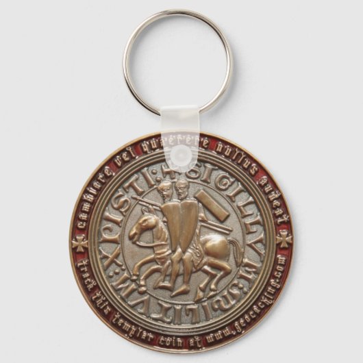 KNIGHT TEMPLAR GEO COIN SLEUTELHANGER (Voorkant)
