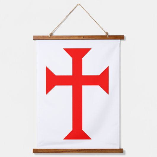 Knight Templar Hanging Tapestry Hangend Wandkleed (Voorkant)