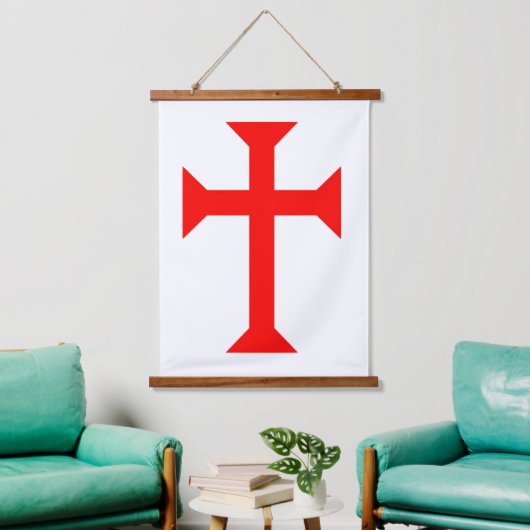 Knight Templar Hanging Tapestry Hangend Wandkleed (Woonkamer)