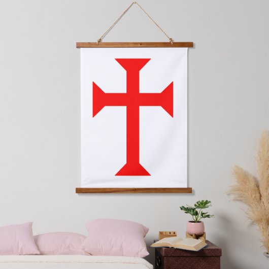 Knight Templar Hanging Tapestry Hangend Wandkleed (Slaapkamer)