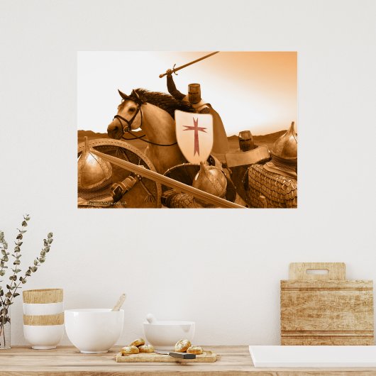 Knight Templar - kom dood Poster (Keuken)