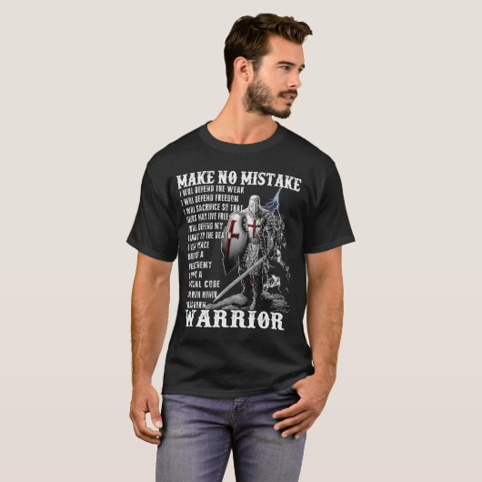 Knight Templar maakt geen misstap T-shirt (Voorkant volledig)