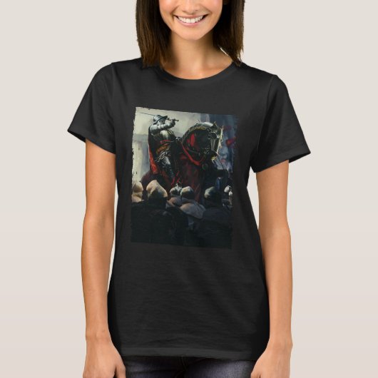 Knight Templar Medieval Horseman Knights T-shirt (Voorkant)