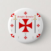 Knight Templar Ronde Button 5,7 Cm (Voorkant)
