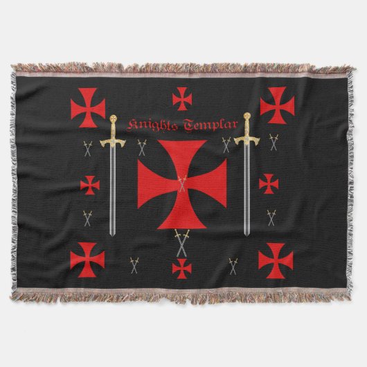 Knight Templar Throw Blanket Deken (Voorkant)