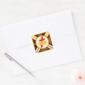 Knight Templar Vierkante Sticker (Envelop)