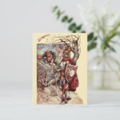 Knight & Troll Medieval Fantasy Art Briefkaart (Staand voorkant)