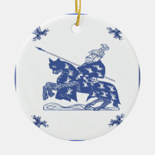 Knight, voeg toe, geef tekst uit Keramisch Ornament