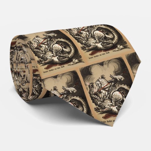 Knight vs. Dragon Stropdas (Opgerold)