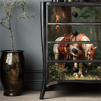 Knightcore Warhorse | Knight’s Horse in Forest Tissuepapier