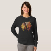 Knights and Horses - Medieval Crusader Renaissance T-shirt (Voorkant volledig)