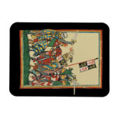 Knights Charging, 14e-eeuwse Codex Manesse Magneet (Horizontaal)