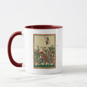 Knights Charging, 14e-eeuwse Codex Manesse Mok (Links)