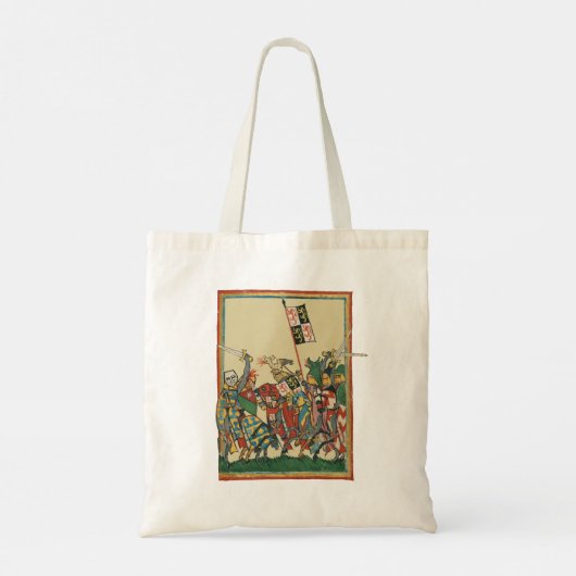 Knights Charging, 14e-eeuwse Codex Manesse Tote Bag (Achterkant)