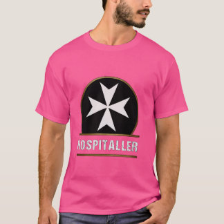 Knights Hospitaller Cross Heraldry middeleeuwse ge T-shirt