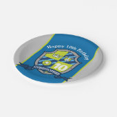 Knights shield beer 10th birthday custom bord (Gekanteld)