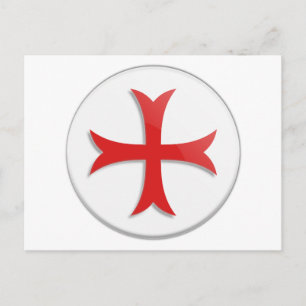 Knight's Templar Cross-symbool Briefkaart