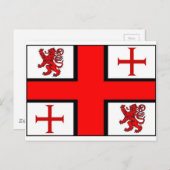 KNIGHTS TEMPLAR FLAG BRIEFKAART (Voorkant / Achterkant)