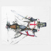 KNIGHTS TEMPLAR FLEECE DEKEN (Voorkant (Horizontaal))