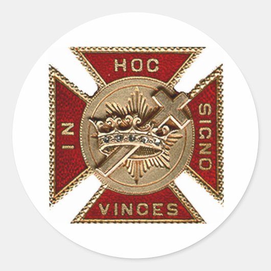 KNIGHTS TEMPLAR RONDE STICKER (Voorkant)