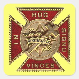 KNIGHTS TEMPLAR VIERKANTE STICKER