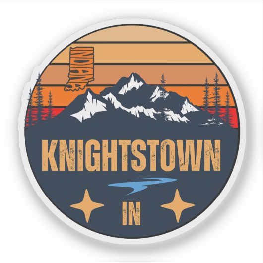Knightstown, Indiana Sticker (Voorkant)