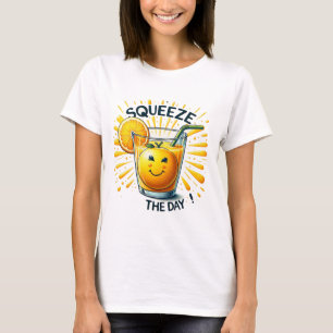 Knijp de dag Oranje sap T-shirt