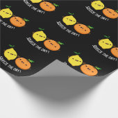 Knijp de dag Positieve Fruit Pun Dark BG Cadeaupapier (Hoek)