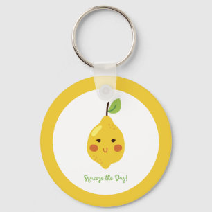 Knijp de dag Punny Lemon Yellow Sleutelhanger