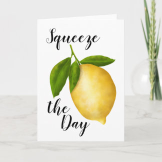 Knijp de dag! Wenskaart van citroen Kaart