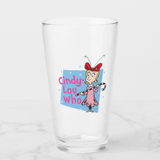 knijpen | Cindy-Lou Who - Candy Cane Glas (Voorkant)