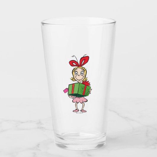 knijpen | Cindy-Lou Who - Holding Cadeau Glas (Voorkant)