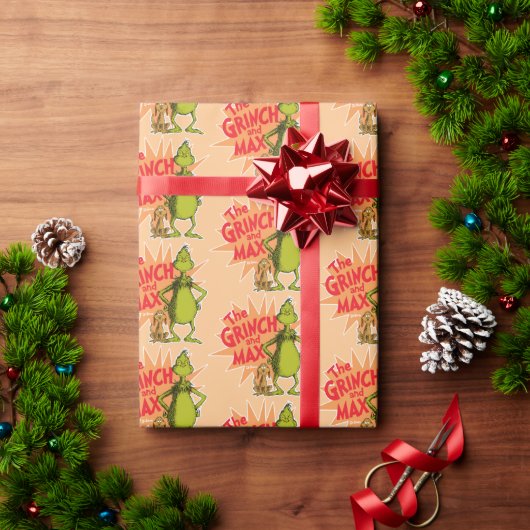 knijpen | Grinch & Max Starburst Cadeaupapier (Feestdagen Geschenken)