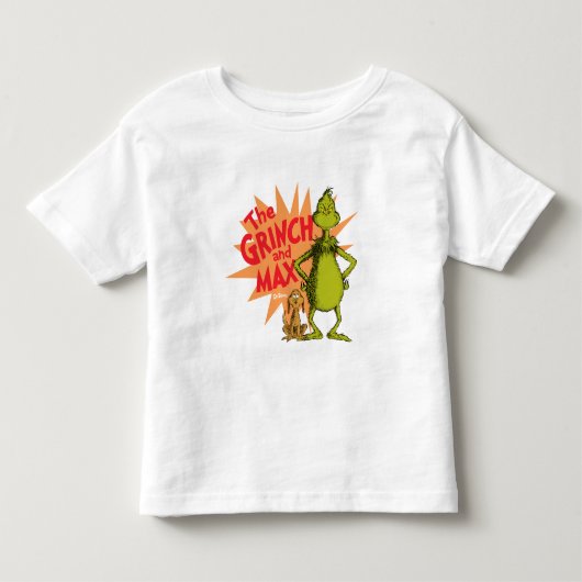 knijpen | Grinch & Max Starburst Kinder Shirts (Voorkant)