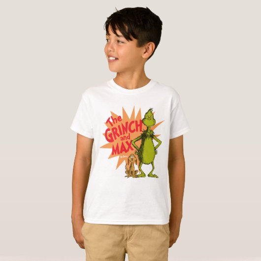 knijpen | Grinch & Max Starburst T-shirt (Voorkant volledig)