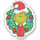 knijpen | Kerstvakantie krans Sticker (Voorkant)