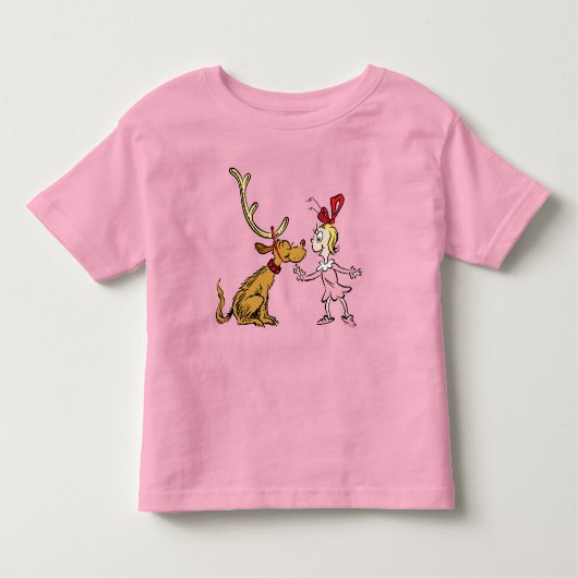 knijpen | Max & Cindy Lou Wie Kinder Shirts (Voorkant)