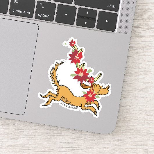 knijpen | Max Kerstmis Pointsettia Sticker (Detail)