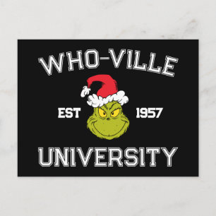 knijpen Who-ville University EST 1957 Briefkaart