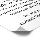 Knijper Lemons & Roses Bruidsshowerspel Bord Poster (Hoek)