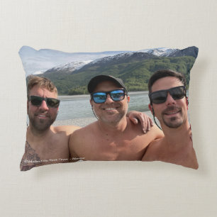 Knik River Selfie Accent Pillow @3dudes1life Accent Kussen
