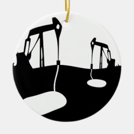 Knikkende ezels met kopieerruimte voor aanpassing keramisch ornament