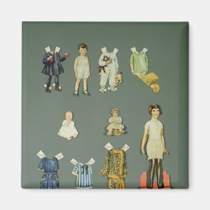 Knip doll en kleren uit, eind jaren 20, begin jare magneet