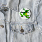 Knip, geen kikkers. ronde button 5,7 cm (In situ)