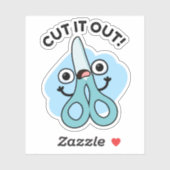 Knip het uit grappige schaar puns sticker (Vel)