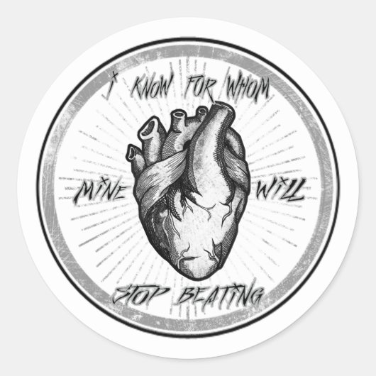 Knip me Open V2 Ronde Sticker (Voorkant)