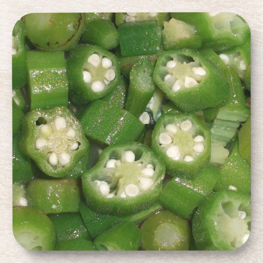 Knip Okra Onderzetter (Voorkant)
