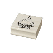 Knip van middenvinger omhoog 	rubberstempel (Stempel)