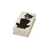  knipogen zwarte kat 	rubberstempel (Stempel)